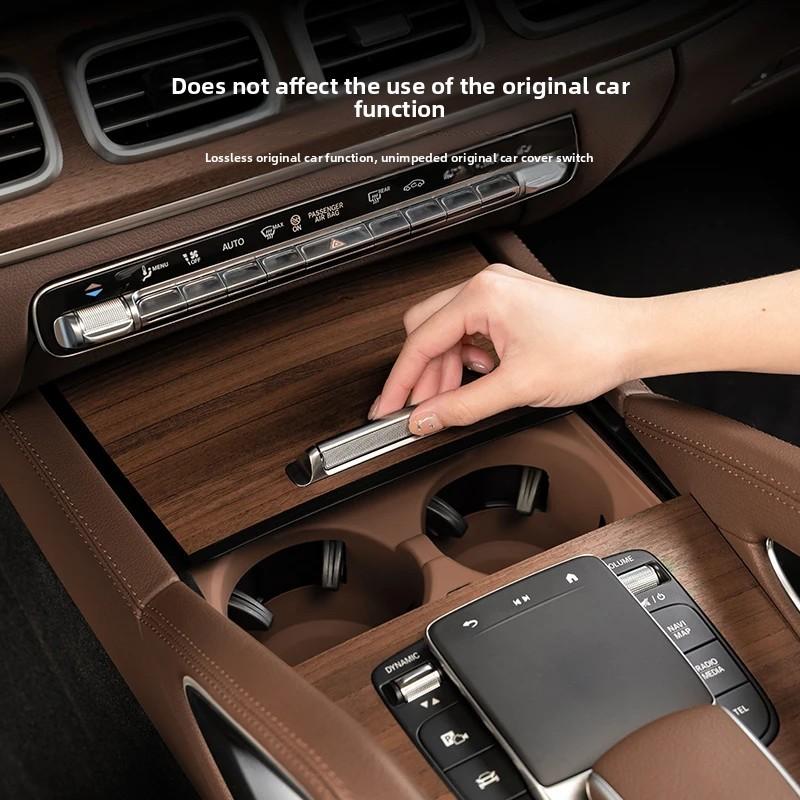 Wasserbecherhalter und kabelloses Ladepad für Mercedes 24-2025GLE W167 350 v167 Coupé gls x167 450 500e 350d Ausstattung Zubehör