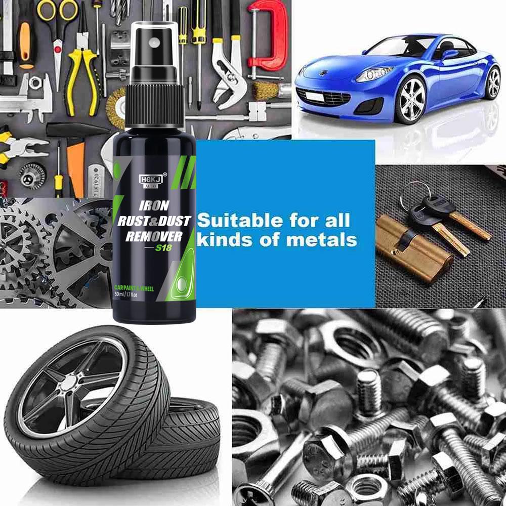 HGKJ Autolack & Rad Eisenpartikel Pulverreinigung Super Rost Staubentferner Spray Metalloberflächenschutz Auto Felgenreiniger
