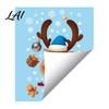 Festive Home Decor for Glass Christmas Window Stickers Static Cling Santa/Reindeer/Snowmen/Elves Print Waterproof Clings PVC Decal Windows And Doors