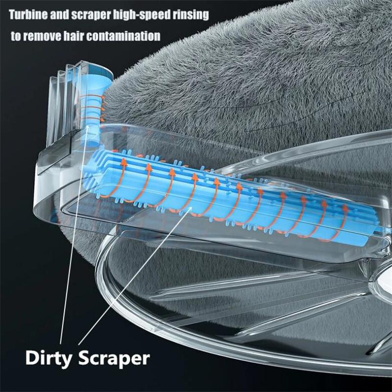 Serpillère plate et seau rotatif pour sol rotatif, séparation de décontamination, chiffon en microfibre, lavage à l'eau, auto-essorage, outils de nettoyage à sec pour la maison