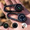 Light Weight Camping Compasses Thermometers Outdoor Small Compasses Carabiner Backpack Buckle Hiking Camping Accessories