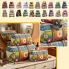 Quilted Multi Functional Storage Bag Set M Size with Floral and Nature Pattern Embroidery for Cosmetics and Accessories Organizer