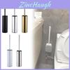 Gold Finish Stainless Steel Toilet Brush With Cover And Holder For Elegant Bathroom Spaces