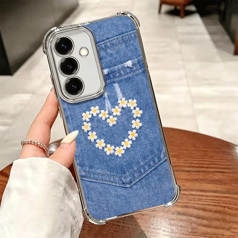 Retro Denim Pattern Soft Phone Case For Samsung A17 A27 A07 A37 A57 A16 A56 A15 A55 A14 A54 A13 A53 A26 A36 A25 A35 A24 A34 A23