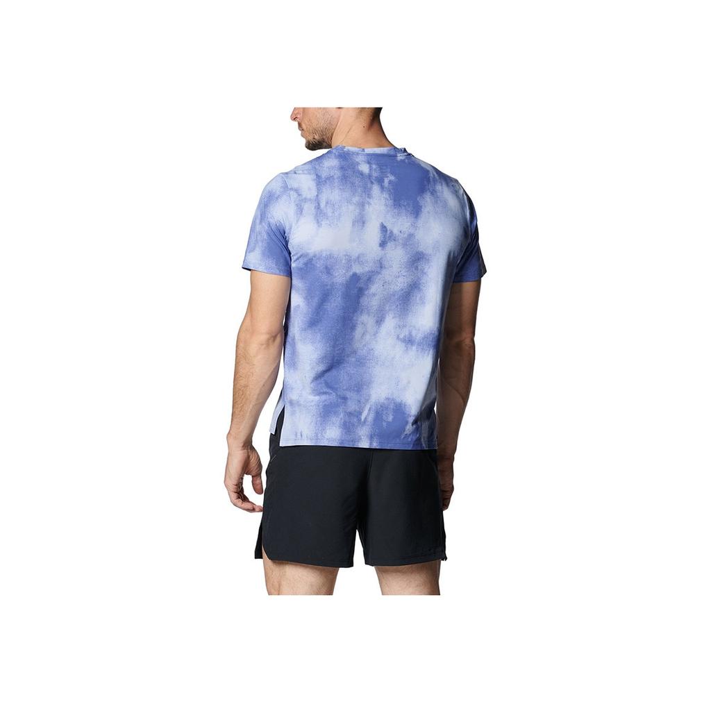 Under Armour Tie-Dye Print Crew Neck T-Shirt Men Tops Light-Blue Purple 1382615-539