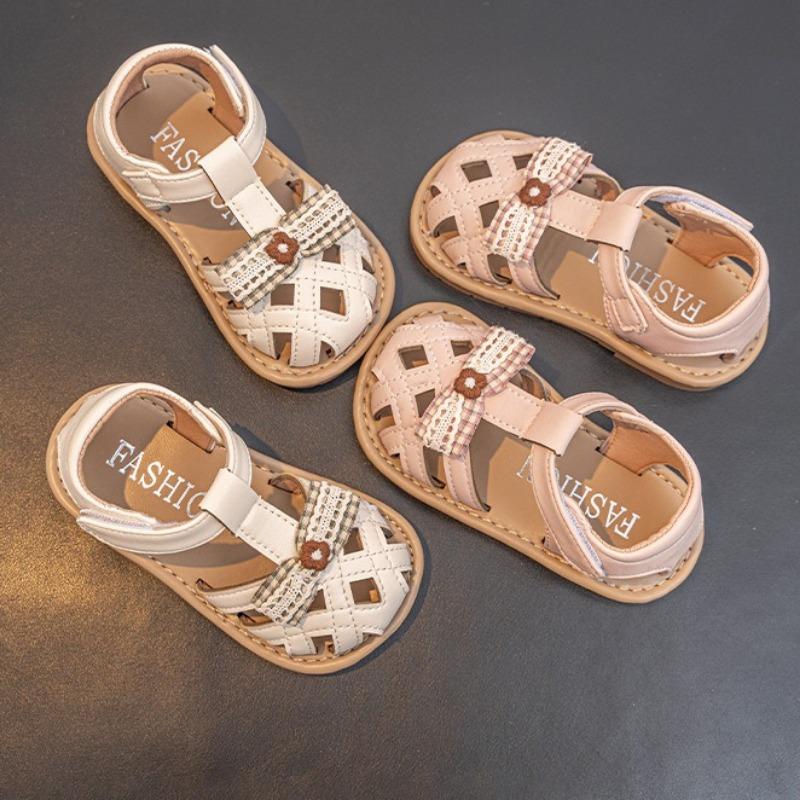 Toddler Walking Shoes Girls Sandals Ultra Soft Breathable Leather Shoes Anti-Collision Anti Slip Single Shoes