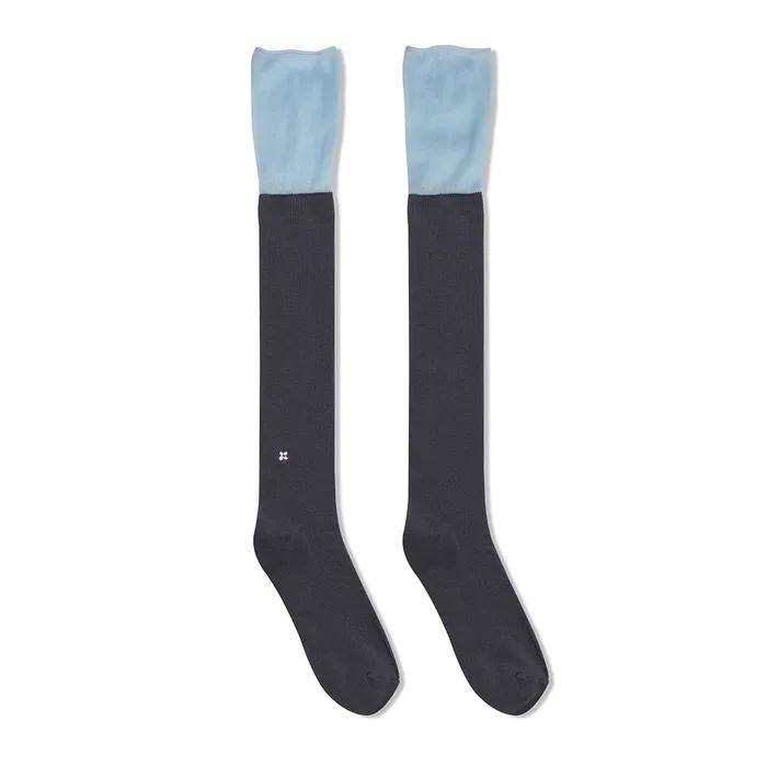 [heryoung]_Pippi Layered Over-the-Knee Socks (Dove)