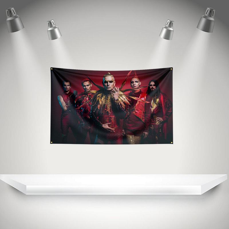L-Lord of the lost Flag Rock Music Band Banner with Grommet HD Printing Tapestry Exhibition, Music Band Fans, Garage Decor
