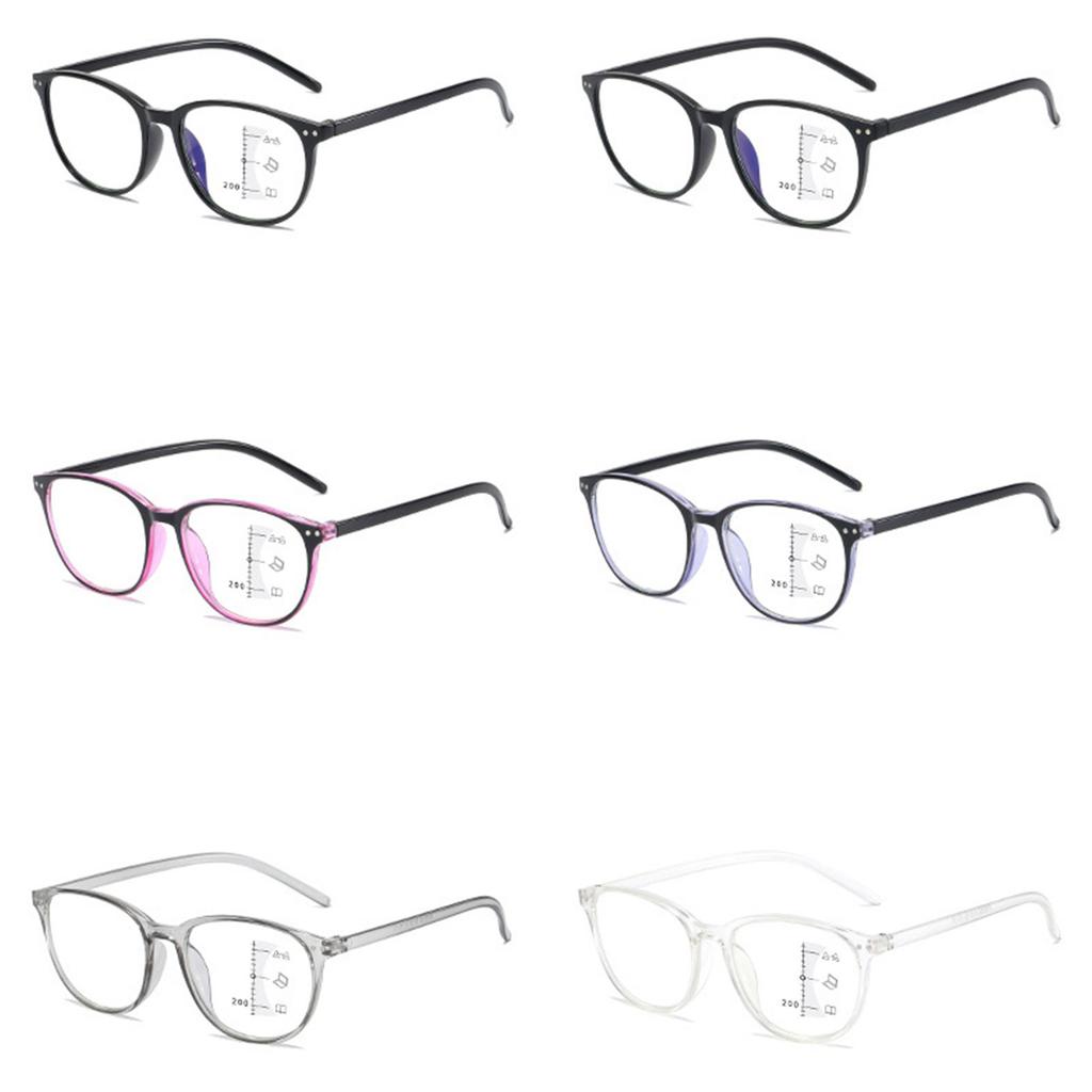 Retro Multi-Focus Blue Light Blocking Reading Glasses Lightweight Comfortable Eyewear for Daily Use