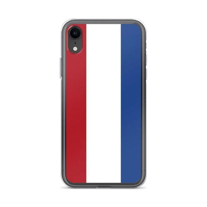 Funda iPhone - Drapeau Pays-Bas - Modèle XR - Souple - Multicolore - Verticale