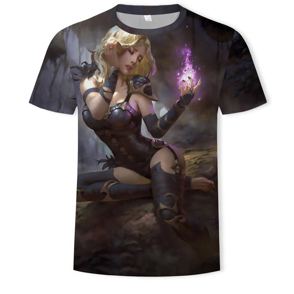 Summer Round Neck T-shirt Men's Game IP Short Sleeve Women Teenager Clothes Quick-drying Top