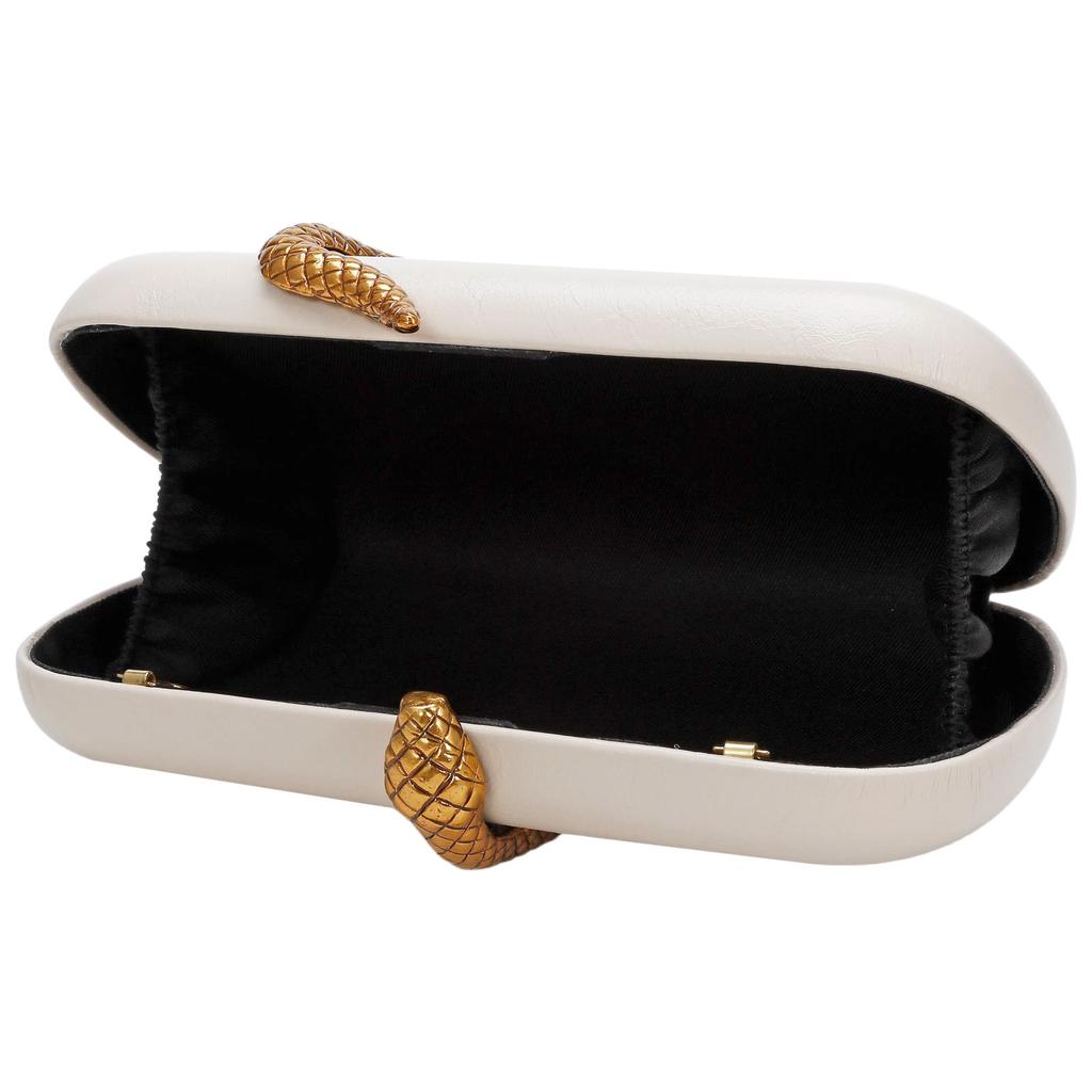 Damen Glamourös Luxuriös Schlangenbeschläge Dekoration PU-Leder Clutch Lange Kette Kastenförmige Handtasche Abendtasche Vielseitige Geldbörse