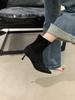 Pointed short boots women's autumn and winter women's boots thin heel boots short boots high heels Martin boots thin boots