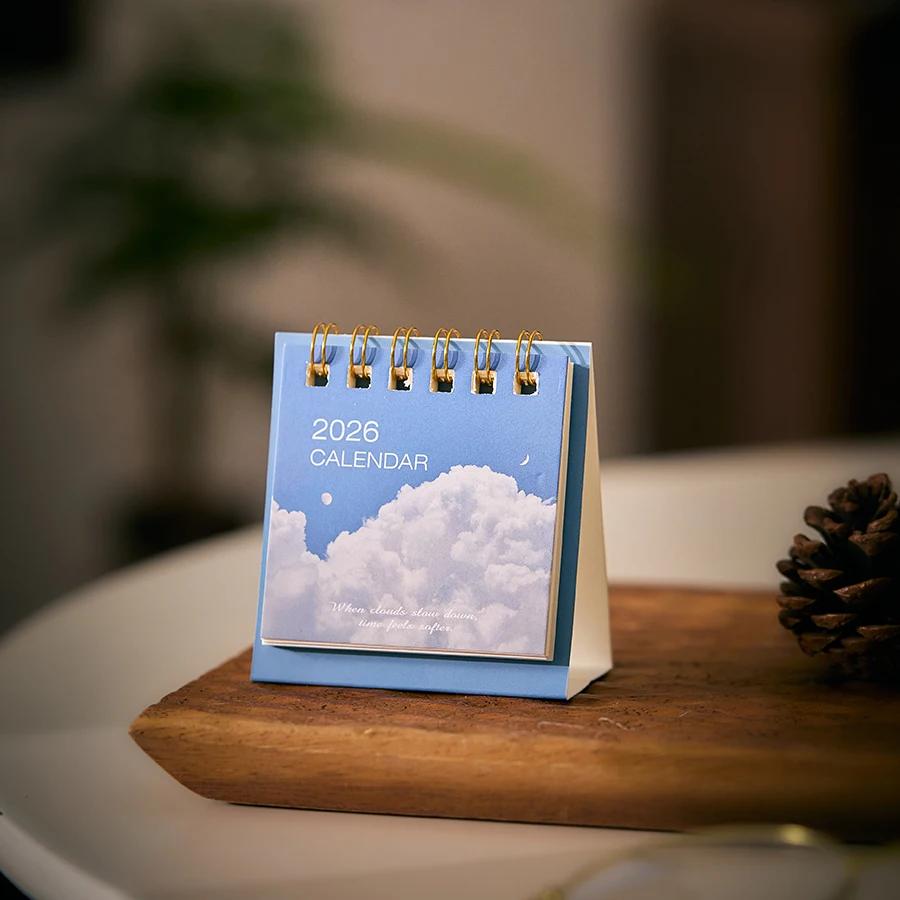 

2026 Mini Desktop Calendar Small Cute Table Planner Office Home Desk Decoration Portable Schedule Organizer New Year Gifts