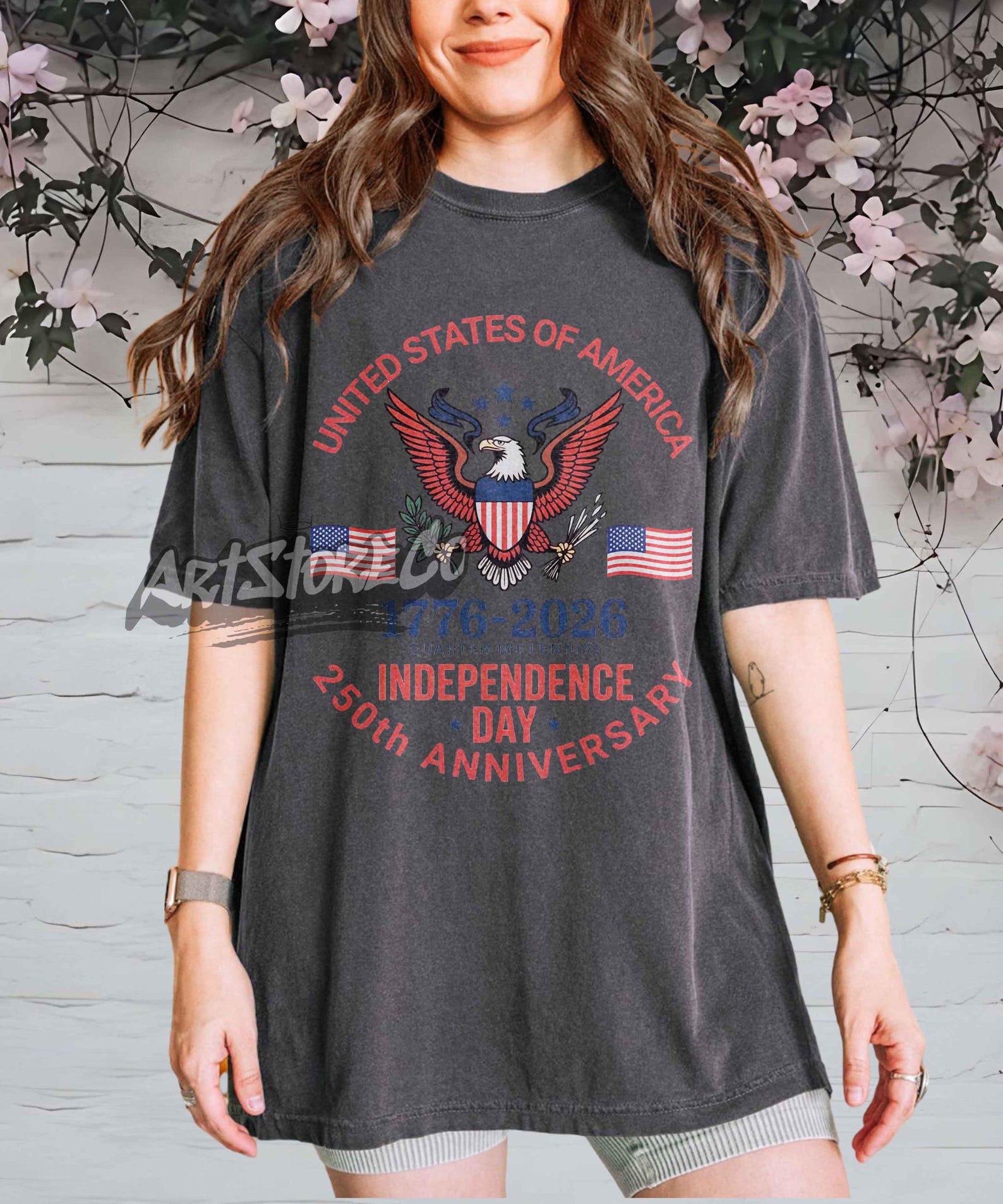 United States 250th Independence Day Anniversary Eagle T-Shirt 3XL