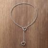 Vintage Bohemian Style Chain Necklace with Heart Pendant - Durable Alloy, Everyday Wear, Perfect for Parties & Special Occasions, Festive Accessory|Bo