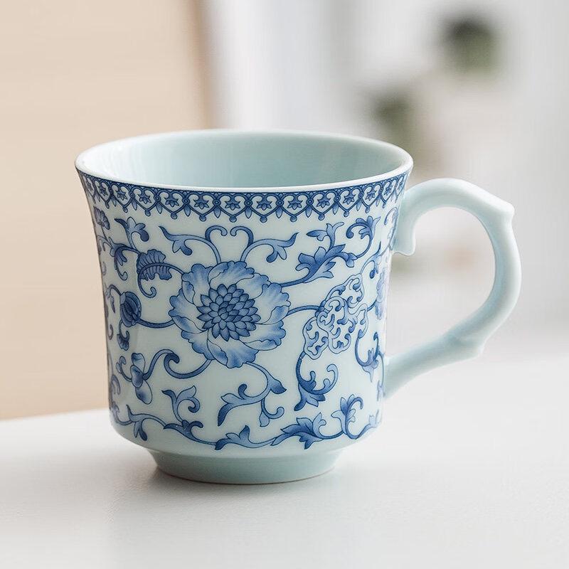New Chinese Style Blue and White Ceramic Teacup