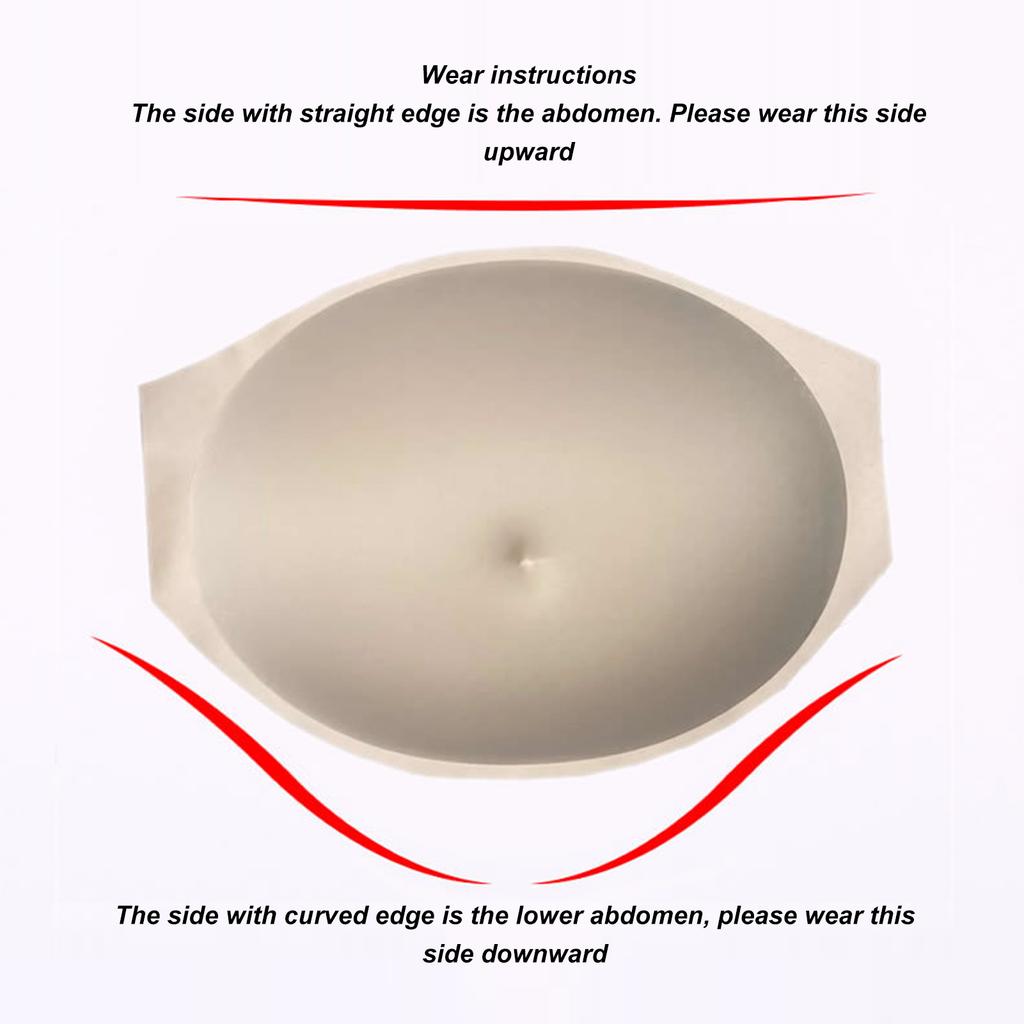 Fake Belly 1 To 5 Months Lightweight Breathable Sponge Self Adhesive Pregnant Belly for Costume Cosplay Stage Props