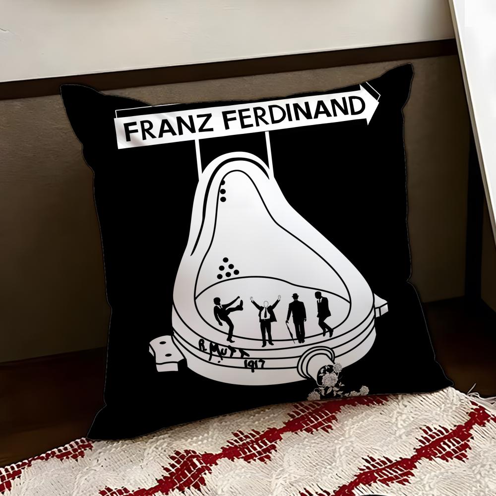Rock band FFranz Ferdinand Cushion Cover Reversible Soft Durable Pillow Cover Home Car MultiScene Use for Daily Comfort