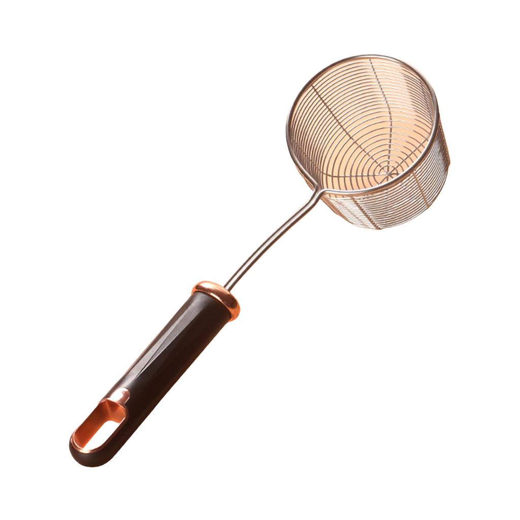 Ergonomic Handle Skimmer Spoon Stainless Steel Strainer Ladle Colander for Blanching Vegetables and Skimming Impurities