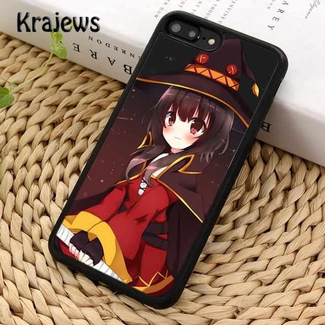 Krajews Anime Konosuba Megumin Handyhülle Cover Für iPhone 14 5 6s 7 8 plus X XR XS 11 12 13 pro max Samsung Galaxy S21 S22ultra