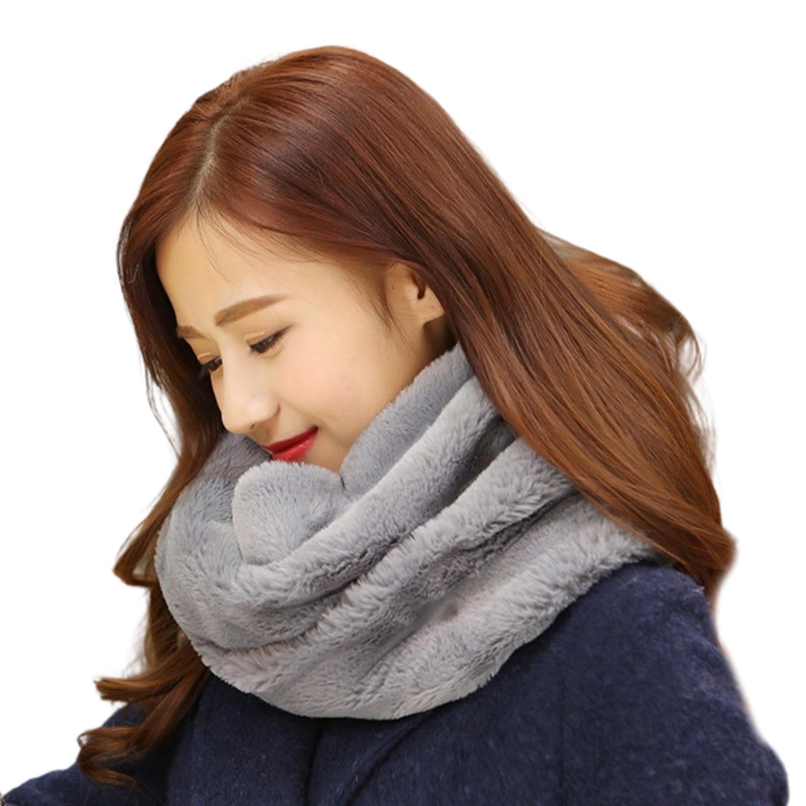 

Winter Neck Scarf Friendly Faux Hair Cold Climate Accessory For Office And Daily Use сірий колір