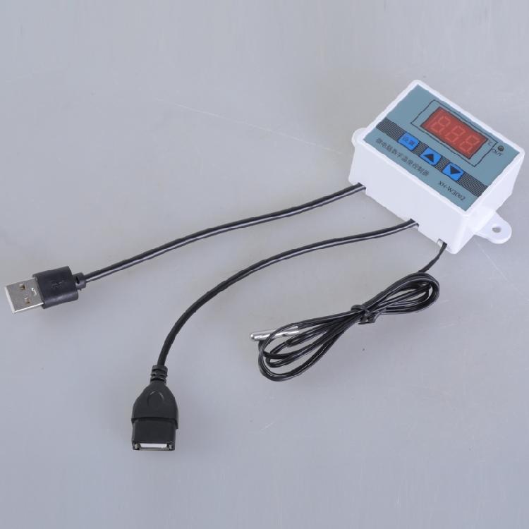 1 Set Three Button USB Temperature Control Cable Digital Display Temperature Thermostat for Cooling Fan and Blowers