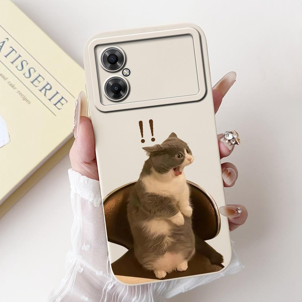 Casing For Xiaomi Poco M4 5G Case Cover Silicone Luxury Fashion Flowers Kawaii Cute Cat Shockproof Phone Case 22041219PG