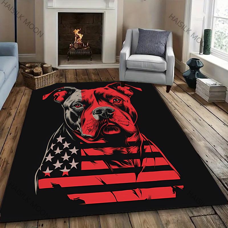 New To American Bully APBT Pitbull Dog Printed Carpet! Anti-slip Sound Insulation,Living Room Bedroom Entrance Door Mat Sofa Rug