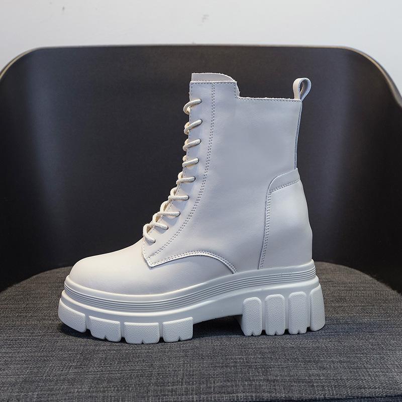 Martin Boots Women's New Velvet Thick-soled Medium Tube Short Boots Small Boots