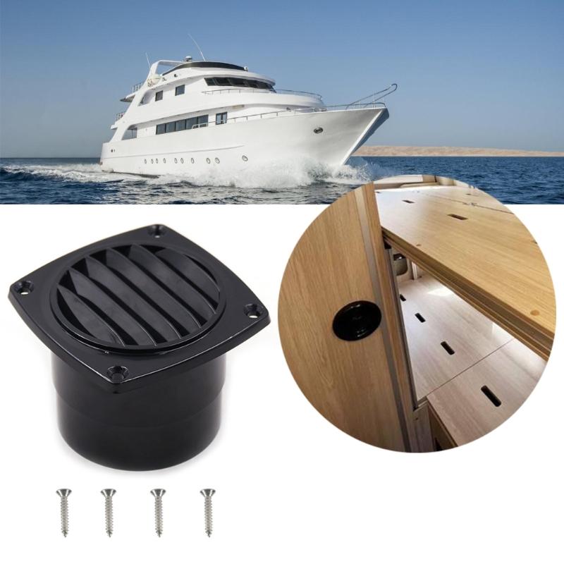 Air Outlet Boat Vent Louvered Grille Hose Vent with Mounting Screws Universal Marine Replacement Air Hose Thru Vent