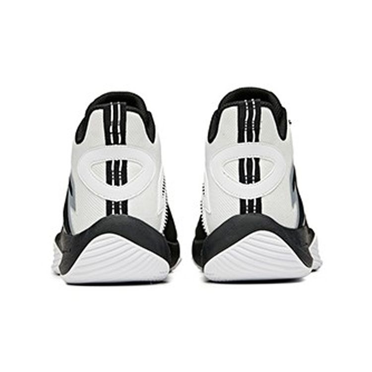 Anta Youth  Kids Night Non-Slip Wear-Resistant Lightweight Mid-Top Basketball Shoes Kids basketball shoes Black White A312111111A-4