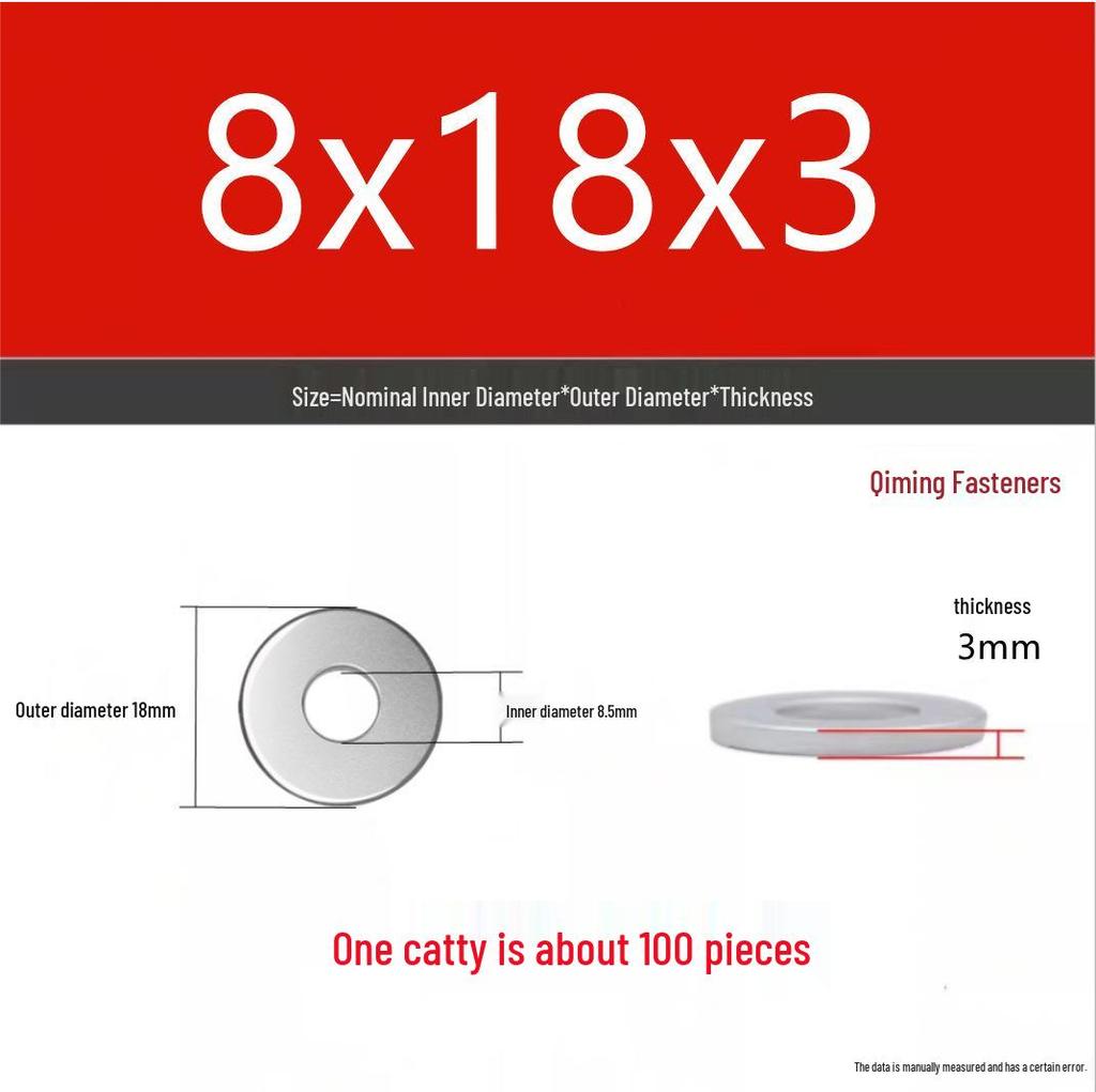 4.8 Grade Galvanized Iron Flat Washer M3-M40 Oversized Metal Screw Gasket Washer