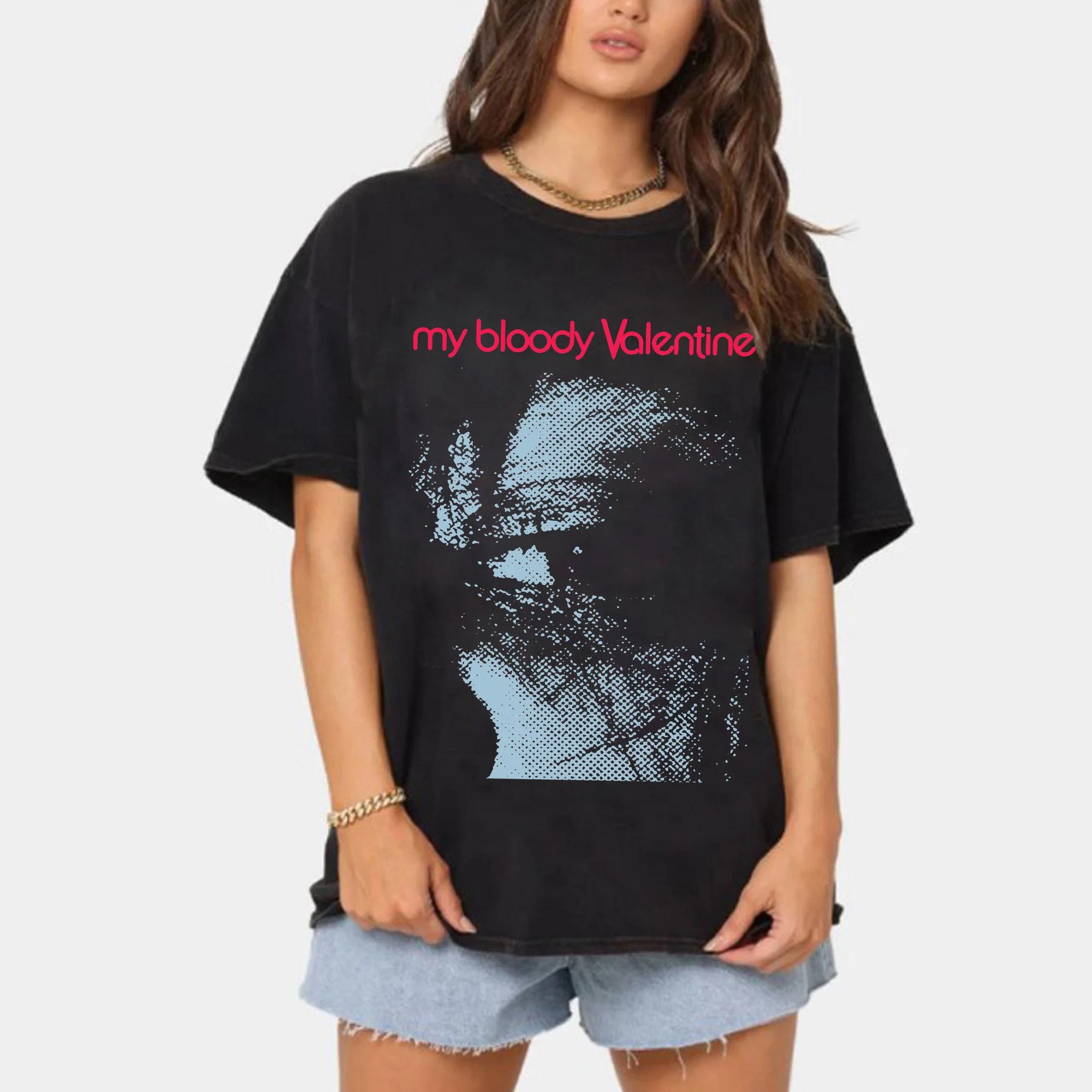 

Plus Size Summer Womens My Bloody Valentine TShirt Unisex Cotton Breathable Stylish Versatile Street Style Oversized 4XL