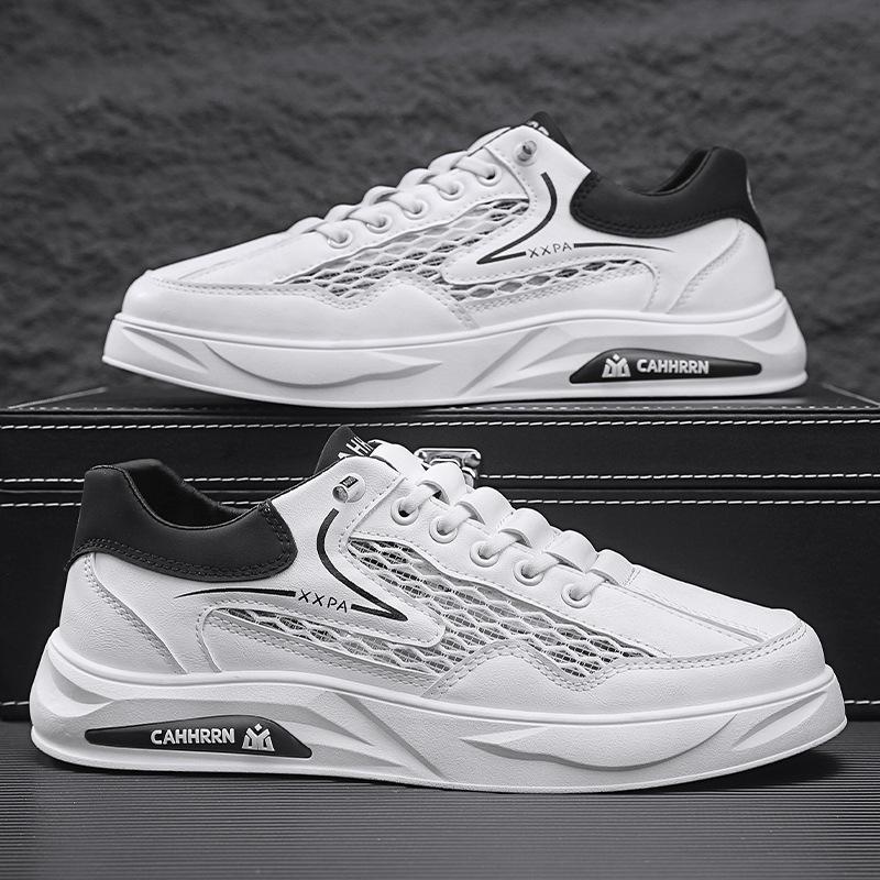 Summer Hollow Men'S Shoes Mesh Breathable Board Shoes Teenagers And Students Big Net Sports And Leisure Little White Shoes Men'S
