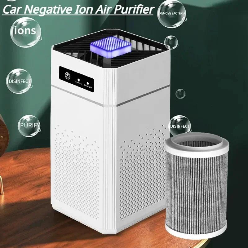 New USB Desktop Air Purifier Filter Negative Ion Purification HEPA Sterilization Deodorizing Portable Car Freshener for Home