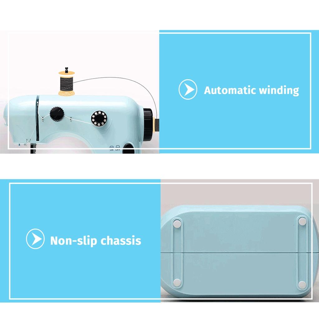 100-220V 6W 12 Stitches Tailor 2 Speed Foot Pedal Desktop Electric Sewing Machine Mini Portable Household Sewing Machine