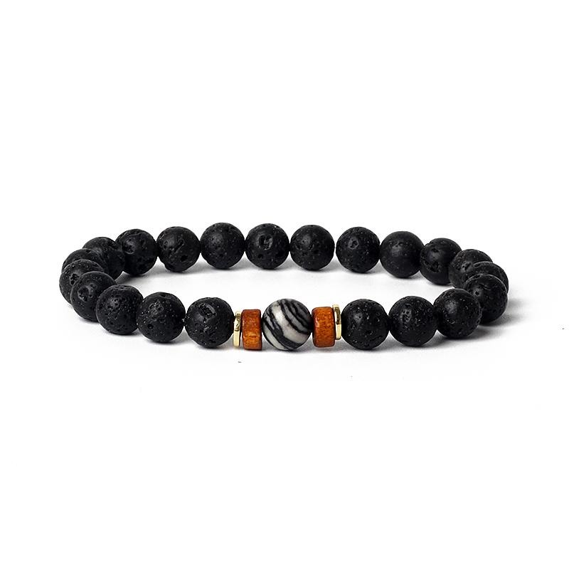 Lava Onyx Dzi Tibetan Buddha Bracelets Men Volcanic Stone Chakra Beads Diffuser Bracelet Women Vintage Meditation Amulet Jewelry