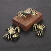 1Pc Home Decoration Pure Brass Crab Figurines Mini Animal Statue For Office Desk Living Room Antique Animal Miniature Ornament