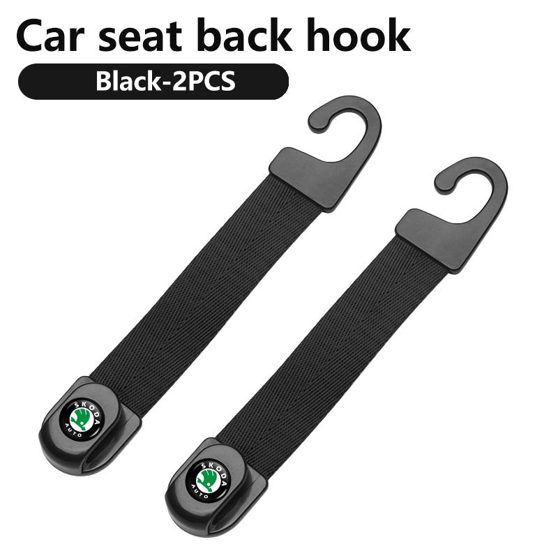 FFRP2 Car Hooks Front Seat Headrest Organizer Holder Clothes Hanger Accessories For Skoda Rapid Octavia Derivative Enyaq-iV VisionS