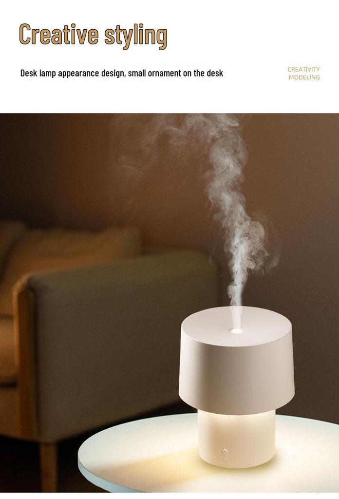 2026 Portable Mini Mushroom Lamp Humidifier: Aromatherapy Essential Oil Diffuser for Bedroom Desktop