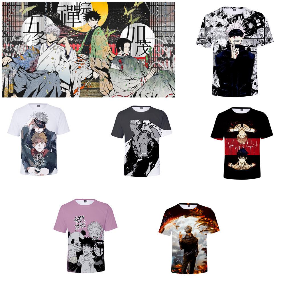 Jujutsu Kaisen Gojo Satoru T-Shirt for Anime Fans, Stylish Cartoon Tops, Comfortable Polyester Fabric, Casual Daily Wear Streetwear Clothes