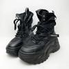 Fashion Luxury Platform Ankle Boots Women Chunky Thick Sole Lace Up Motorcycle Boots for Women Light Cozy Non-slip Shoes Botas De Mujer