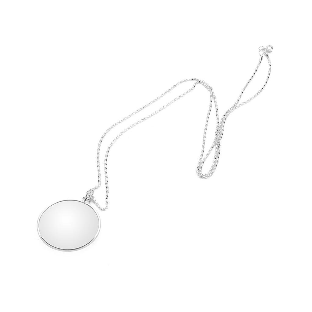 5X Magnifier Monocle Lens Necklace Magnifying Glass Loupe (Gold)