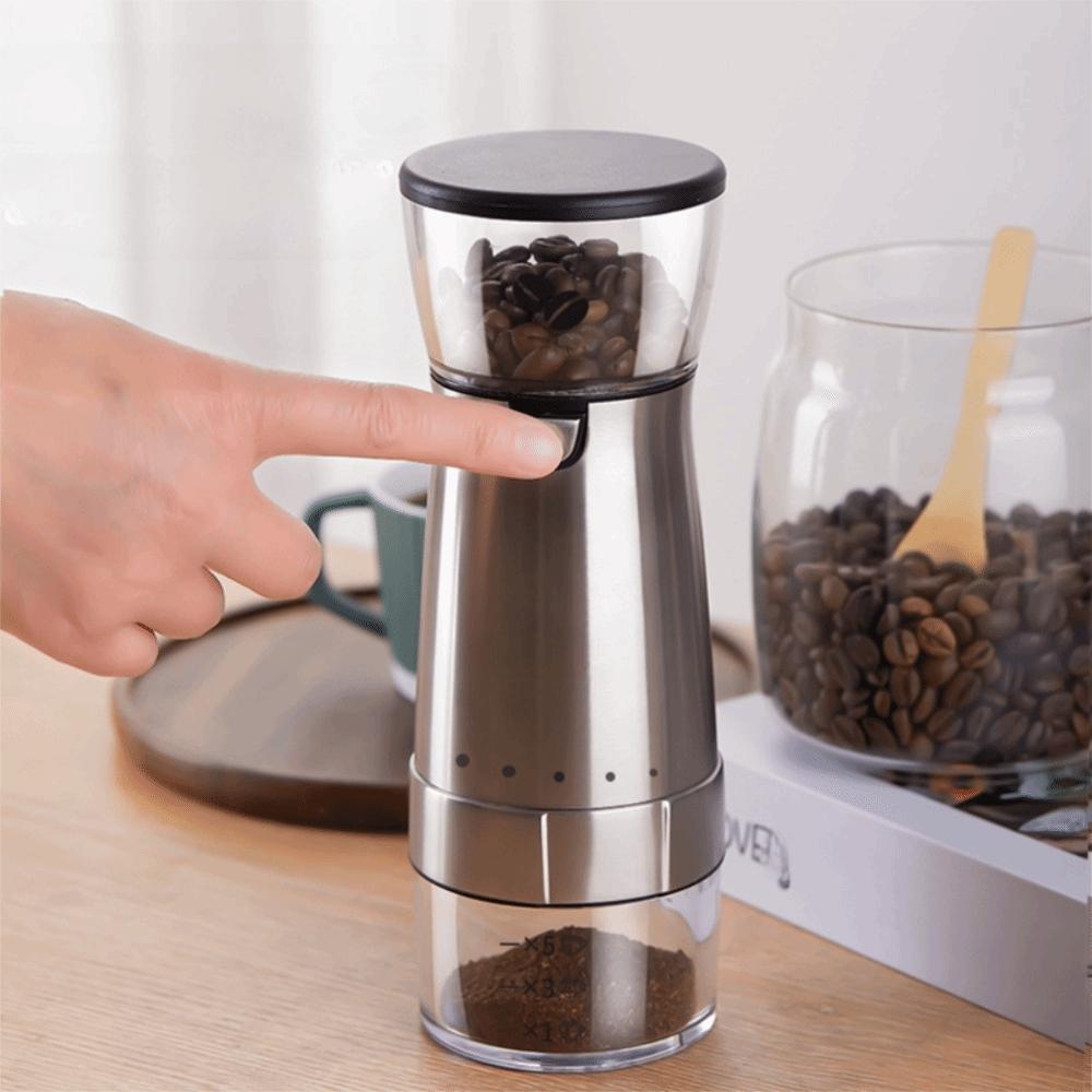 Automatic Portable Electric Coffee Grinder Adjustable Burr Coffee Bean Grinding Machine Home