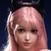 [Silicon] Figure Head Only, Life-Size, Wig Type, Makeup Practice, Store Display, Shop Accessory, M16 Stud Attachment, #J45#-159, Skin Tone,