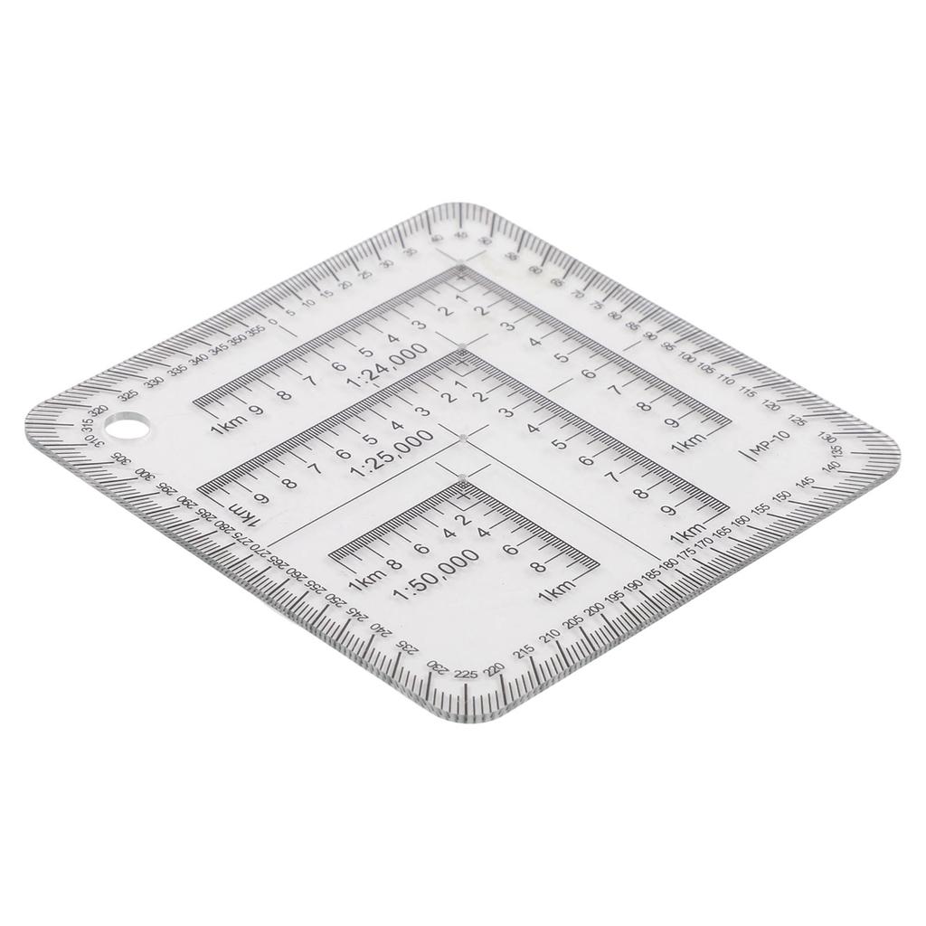7cm Map Scale Protractor for Accurate For Construction Measurements Lightweight Acrylic Ruler for Geography Learning Tasks