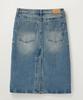 Seteo (W) Maradi Denim Midi Skirt Crinkle Washed Blue