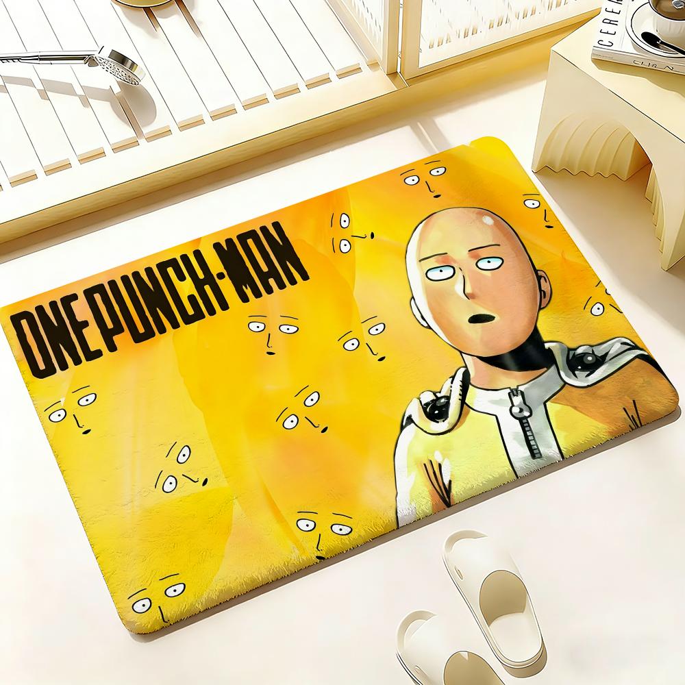 Anime Hot O-One-Punch Man Floor Mat Bedroom Living Room Flannel Door Mat Non-Slip Home Decor