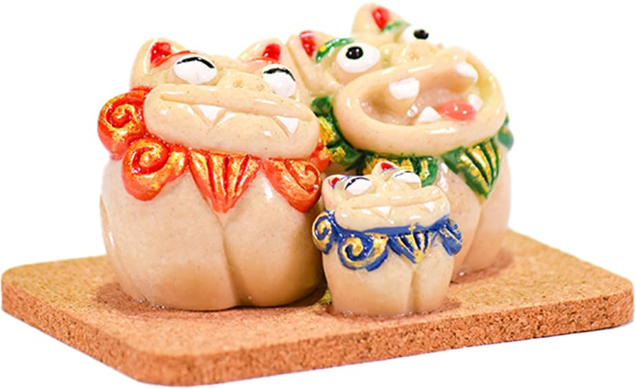 [kubagasaya] Okinawa Souvenir Shisa Figurine, Mini, Entryway, Parent and Child Shisa (B)